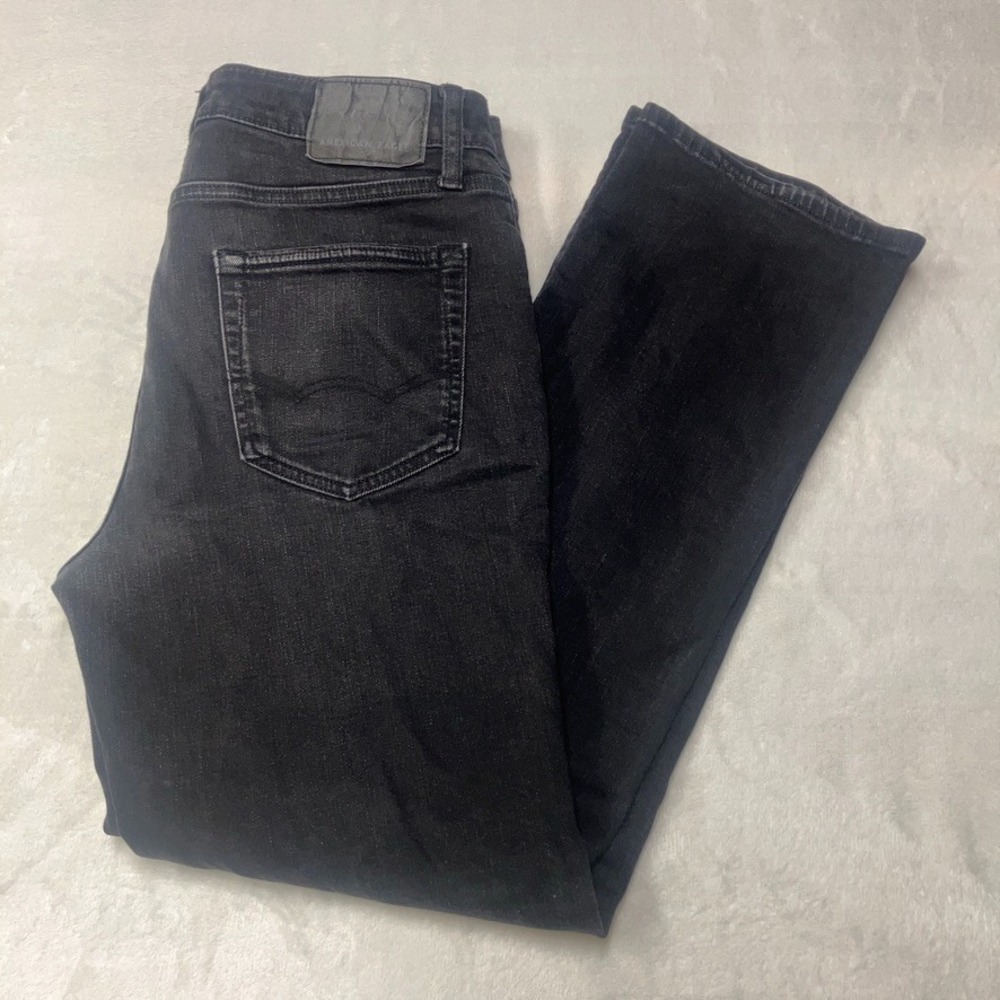 American Eagle Original Bootcut Jeans Men's 33x32 (Fits 33x30) Black Denim Y2K